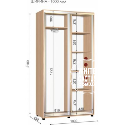 шкаф-купе ШК-01_1000_450_2100