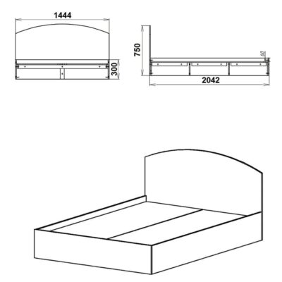 Кровать140_эскиз