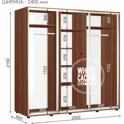 шкаф-купе ШК-15_2400_600_2100