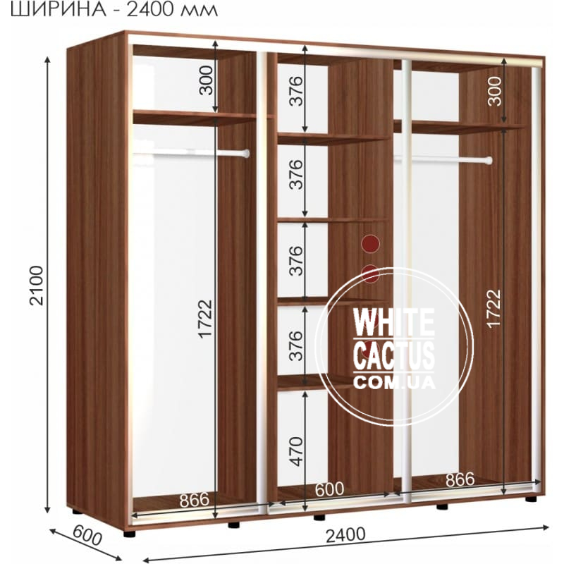 шкаф-купе ШК-15_2400_600_2100 шкаф-купе ШК-15_2400_600_2100