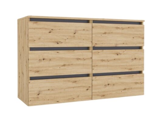 Комод Идея К760_1200_2_3Ш_Артизан_Серый графит