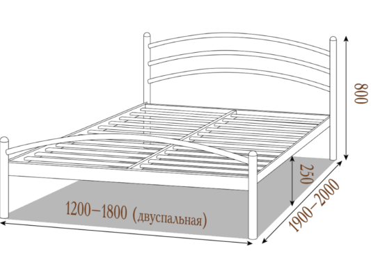 Кровать МАРГАРИТА _схема