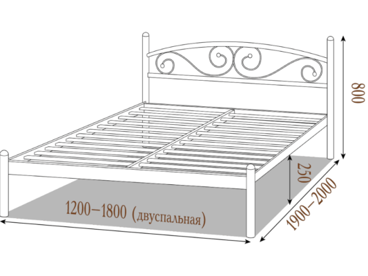Кровать ВЕРОНИКА_схема