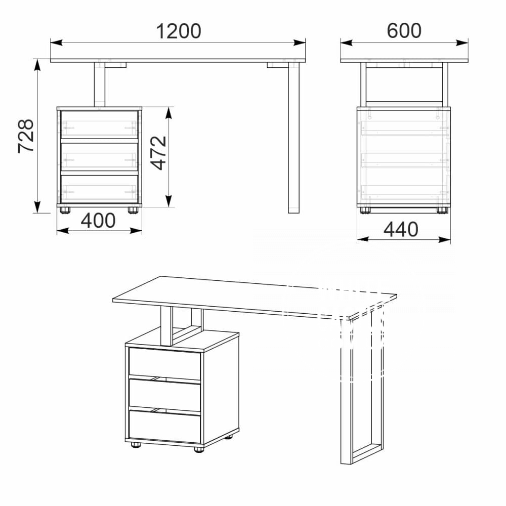 стол Loft SP-2_eskiz